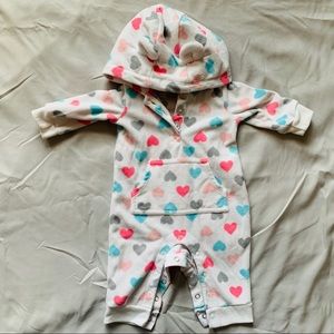 Fleece Bodysuit Hooded Snuggle Outfit
